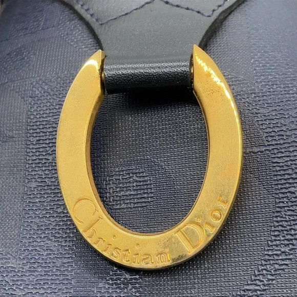 Christian Dior Trotter PVC Leather Navy Boston Bag - Picture 13 of 16